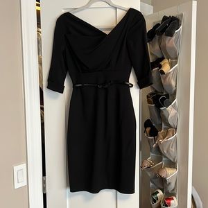 Preowned Black Halo 3/4 Sleeve Jackie O Sheath Dress Size 0